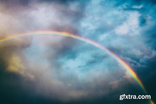 Collection of beautiful rainbow on a different landscape forest glade grass river lake 25 HQ Jpeg