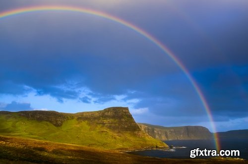 Collection of beautiful rainbow on a different landscape forest glade grass river lake 25 HQ Jpeg