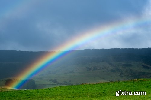 Collection of beautiful rainbow on a different landscape forest glade grass river lake 25 HQ Jpeg