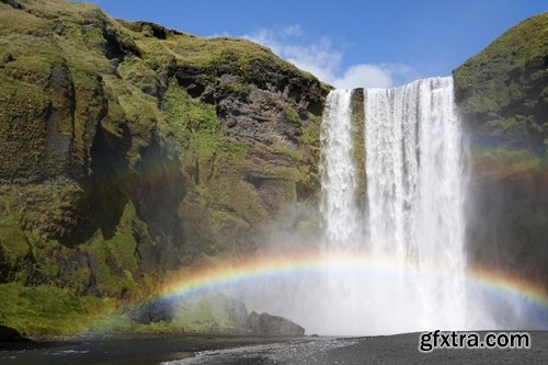 Collection of beautiful rainbow on a different landscape forest glade grass river lake 25 HQ Jpeg