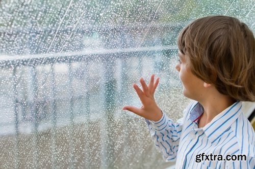 Collection rainy day rain umbrella people in the rain water on the asphalt 25 HQ Jpeg