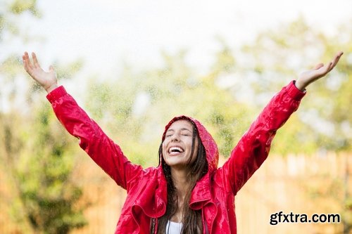 Collection rainy day rain umbrella people in the rain water on the asphalt 25 HQ Jpeg