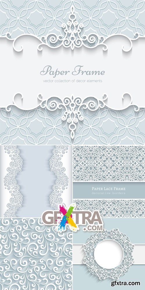 Paper Lace Backgrounds Vector 2