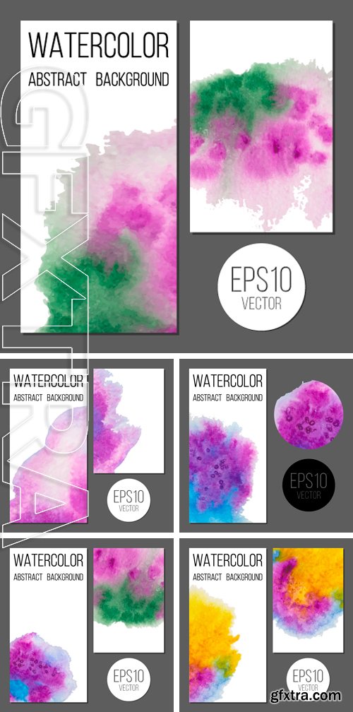 Stock Vectors - Design brochure or business card with vector watercolor stains