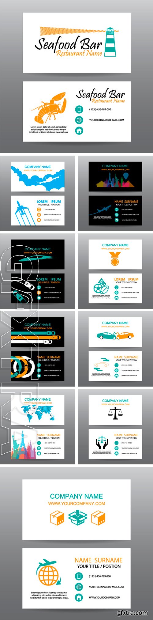 Stock Vectors - Business card vector background, guide tour companies