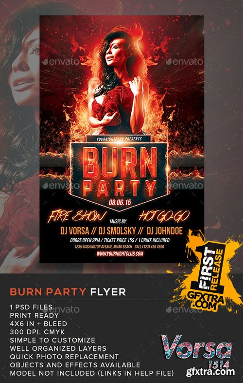 GraphicRiver Burn Party Flyer Template