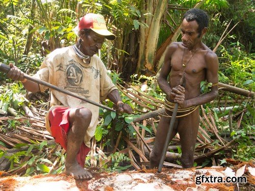 Indonesia residents distant jungle  7x JPEG