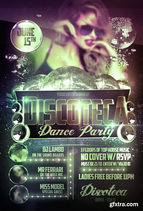 Disco Party Flyer Template