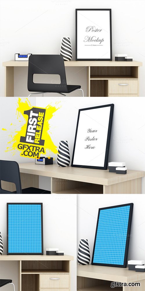 CM - Poster (on desk) Mockup 253912