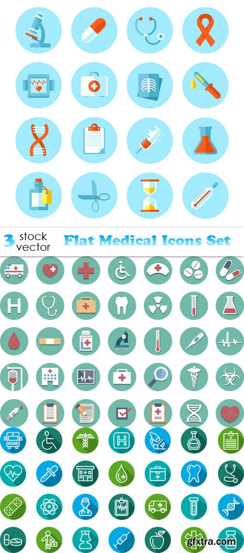 Vectors - Flat Medical Icons Set