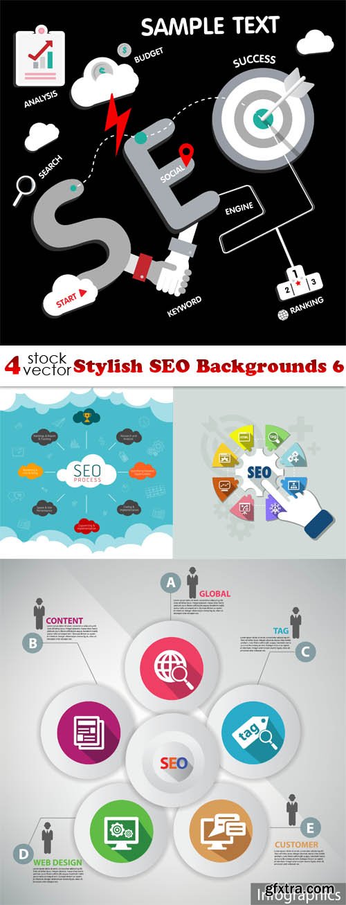 Vectors - Stylish SEO Backgrounds 6