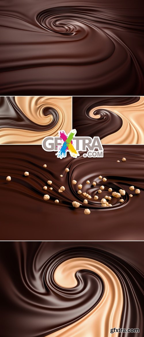 Stock Photo - Chocolate Swirls Backgrounds