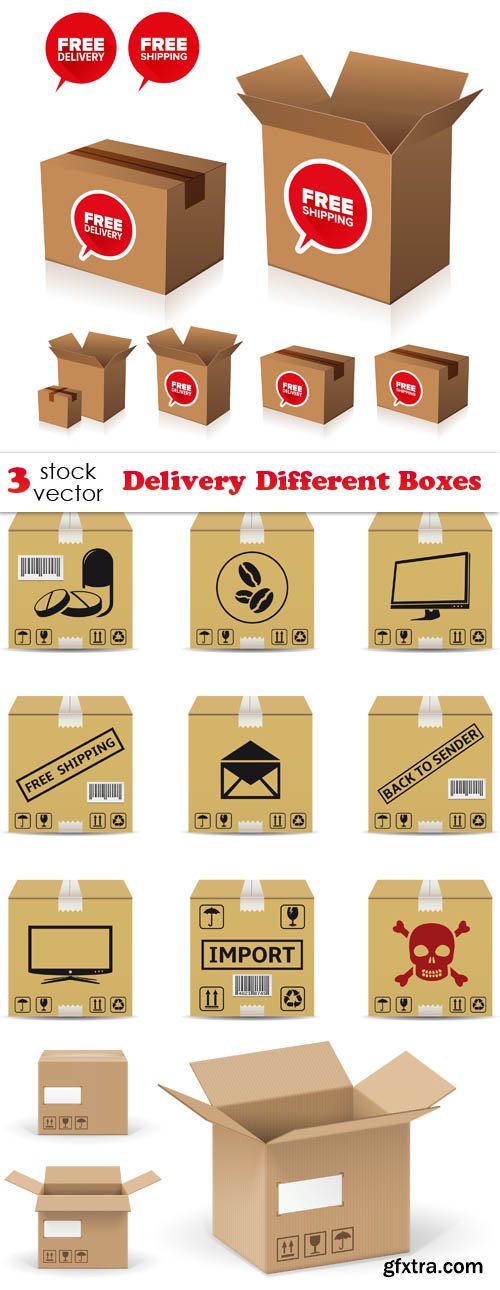 Vectors - Delivery Different Boxes