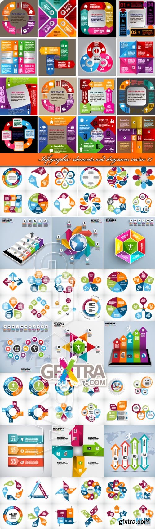 Infographic elements and diagrams vector 27