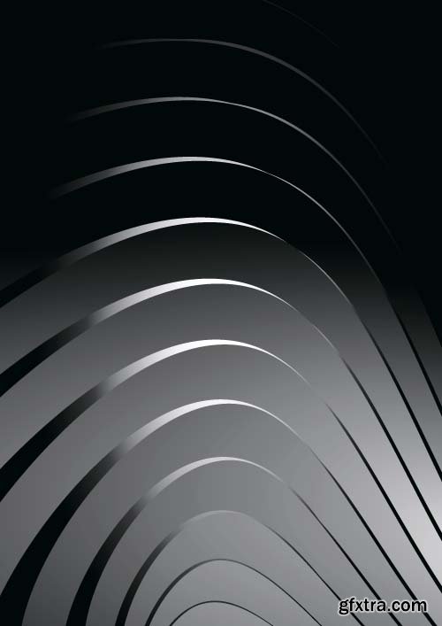 Silver vector reflective background surface 15x EPS