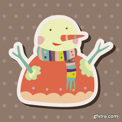 Snowman sticker icon 10x JPEG