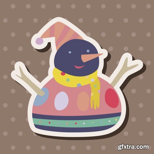 Snowman sticker icon 10x JPEG