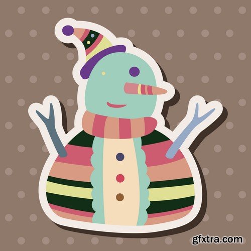 Snowman sticker icon 10x JPEG