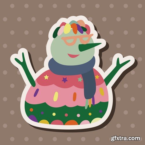 Snowman sticker icon 10x JPEG