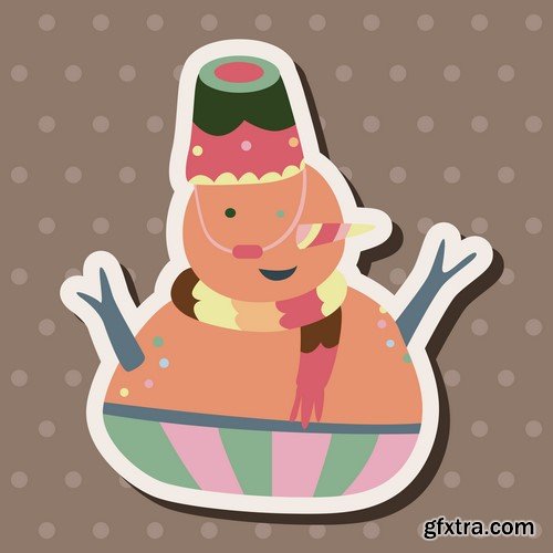 Snowman sticker icon 10x JPEG