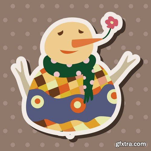 Snowman sticker icon 10x JPEG