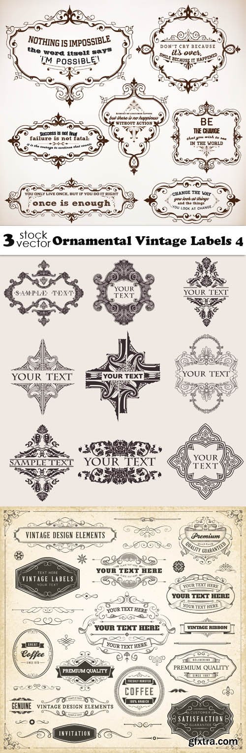 Vectors - Ornamental Vintage Labels 4