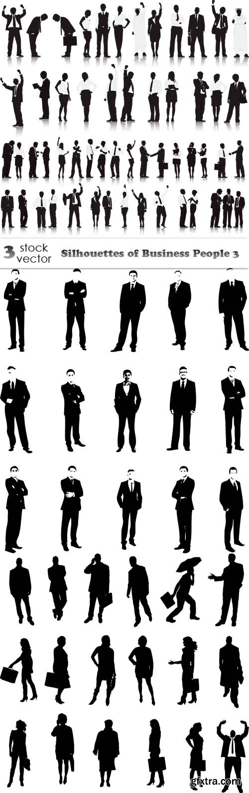 Vectors - Silhouettes of Business People 3