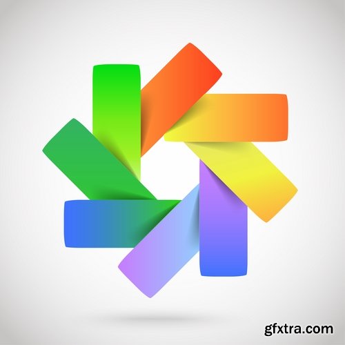 Collection of vector logo image abstraction 25 Eps