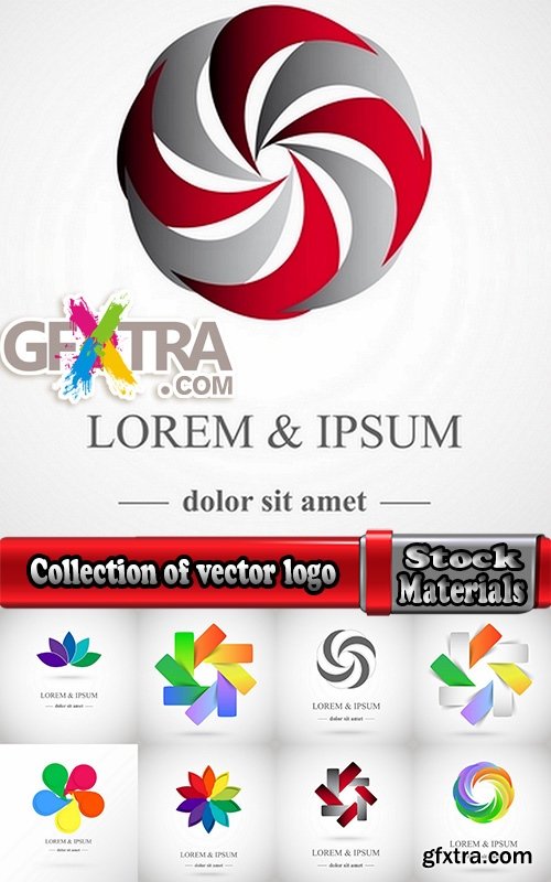 Collection of vector logo image abstraction 25 Eps