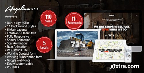 ThemeForest - Angelina v1.1 - Responsive Underconstruction Landing Page - FULL