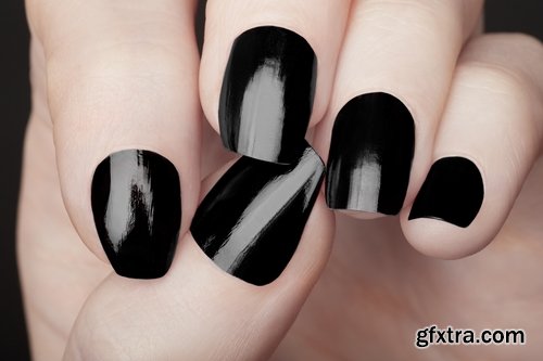 Collection of make-up manicure nail pattern on the nail 25 HQ Jpeg