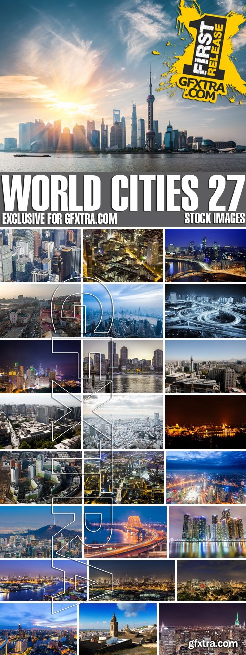 Stock Photos - World Cities 27, 25xJPG