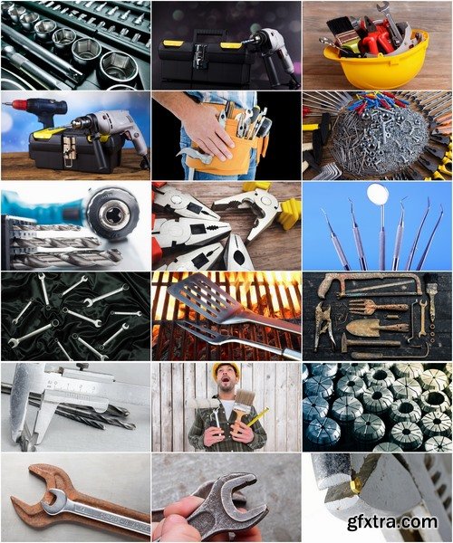 Collection of illustration instrument nut wrench tool mechanic 25 HQ Jpeg