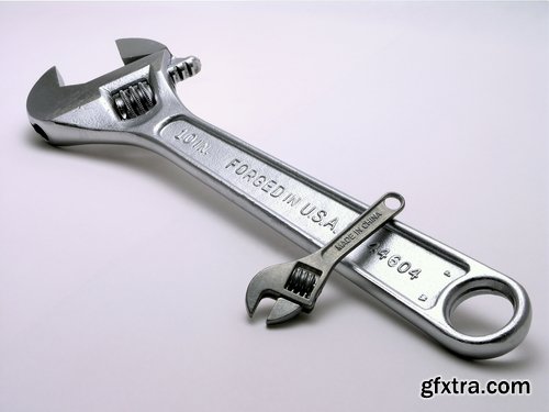 Collection of illustration instrument nut wrench tool mechanic 25 HQ Jpeg