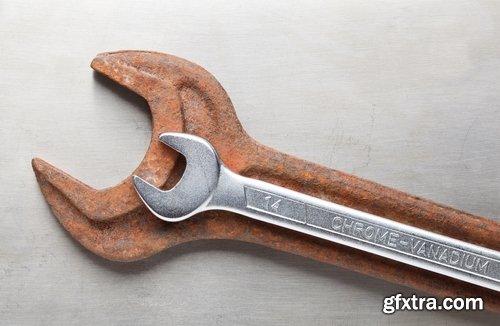 Collection of illustration instrument nut wrench tool mechanic 25 HQ Jpeg