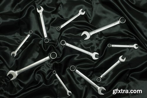 Collection of illustration instrument nut wrench tool mechanic 25 HQ Jpeg