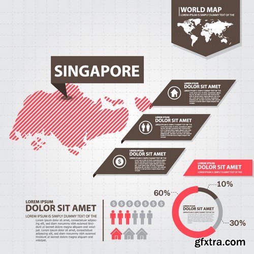 Stock Vectors - World maps 2, 25xEPS