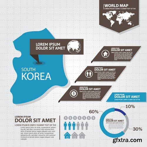 Stock Vectors - World maps 2, 25xEPS