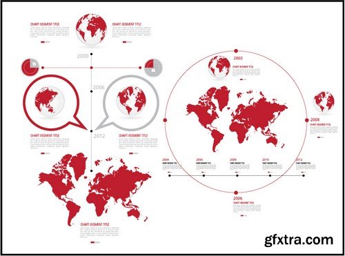 Stock Vectors - World maps 2, 25xEPS