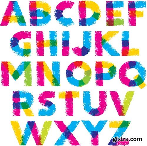 Stock Vectors - Alphabet 13, 25xEPS