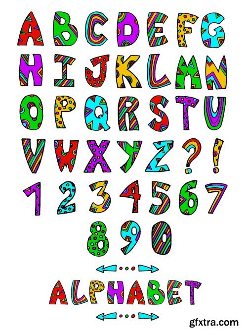 Stock Vectors - Alphabet 13, 25xEPS