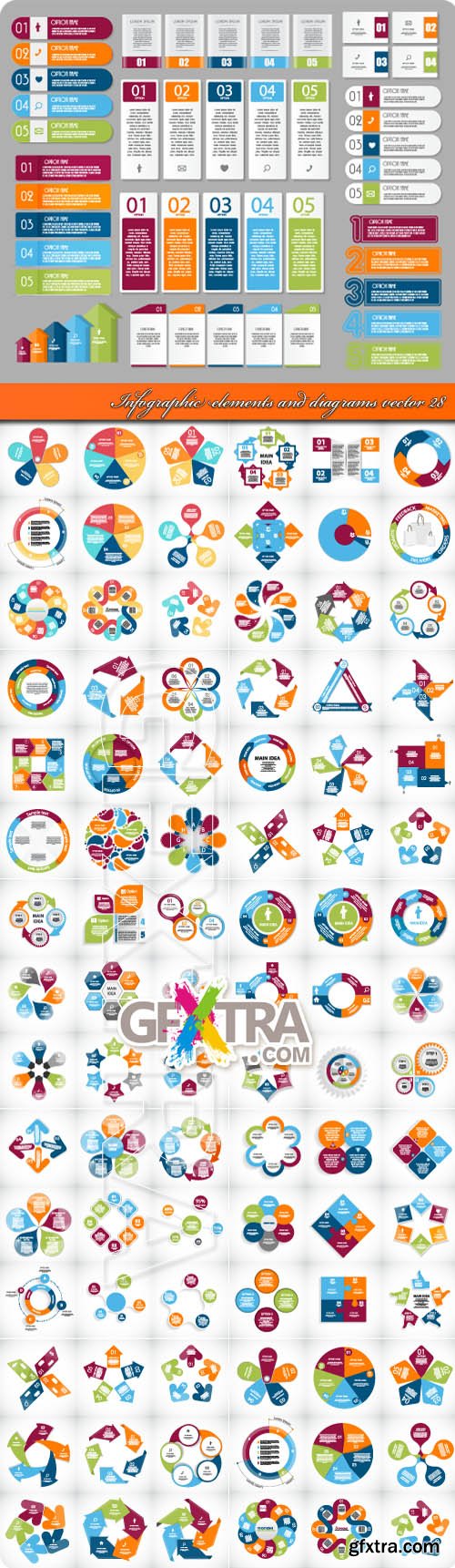 Infographic elements and diagrams vector 28