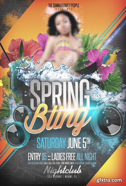 Spring Bling Flyer Template