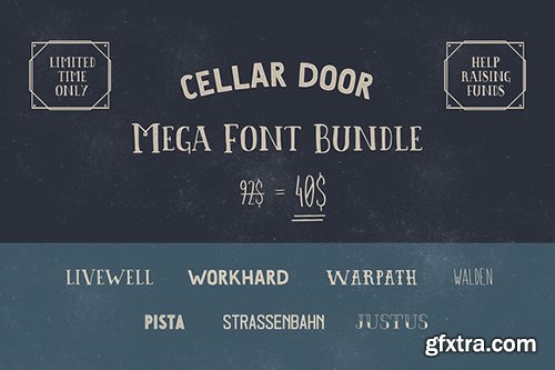 CM Cellar Door Mega Font Bundle 259163