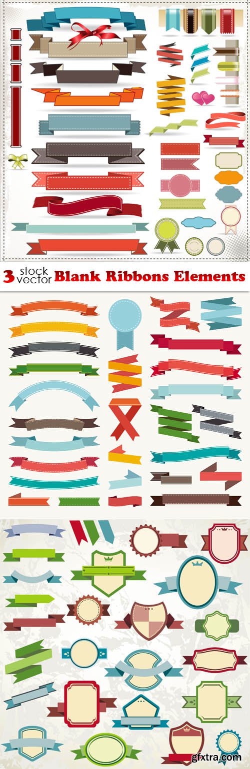 Vectors - Blank Ribbons Elements