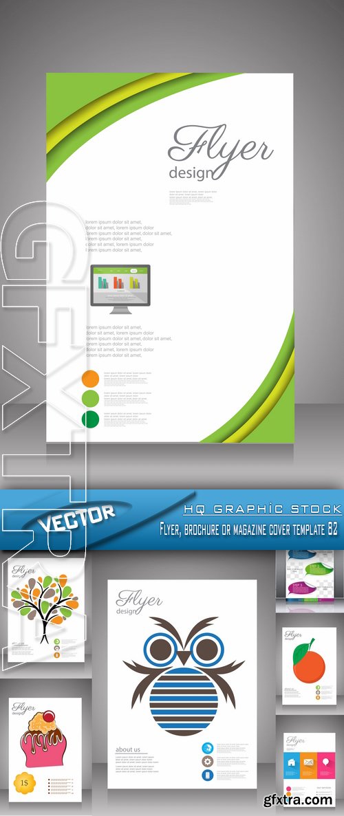 Stock Vector - Flyer, brochure or magazine cover template 82