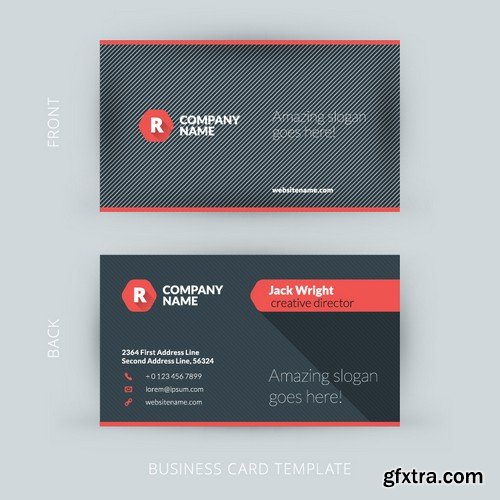 Stock Vectors - Business Card Template 8, 25xEPS