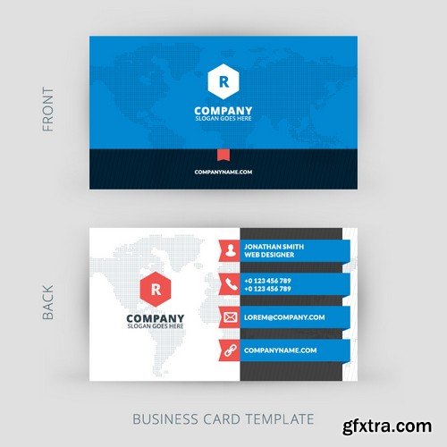 Stock Vectors - Business Card Template 8, 25xEPS