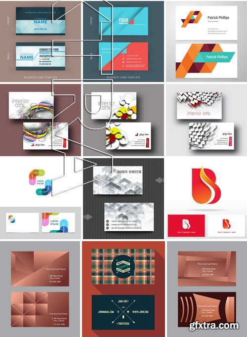 Stock Vectors - Business Card Template 8, 25xEPS