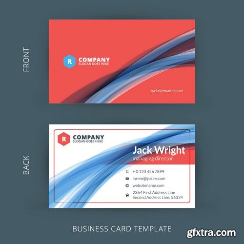 Stock Vectors - Business Card Template 8, 25xEPS